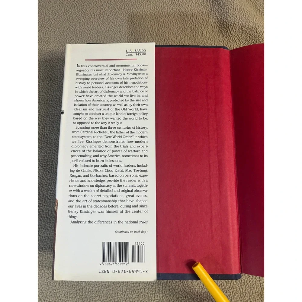 Diplomacy by‎ Henry Kissinger 1994 Hardcover First Edition Simon & Schuster